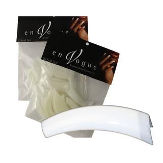 en Vogue Curved Half-Well tip Size #0-9 50pc refill kit for professional manicures and extensions